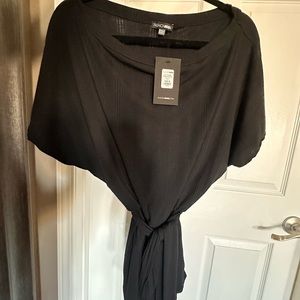 Black ribbed romper. New with tags